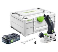Festool MFKC 700 KA EB-Basic: módulo de batería para fresadora de cantos de 18 V, 8 mm, sin escobillas + 1 batería de 4,0 Ah + Systainer - sin cargador