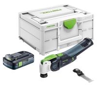 Festool OSC 18 E-Basic, oscilador a batería de 18 V, Starlock Max Brushless + 1 batería de 4,0 Ah + Systainer - sin cargador
