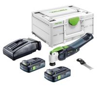 Festool OSC 18 E-Basic, oscilador a batería de 18 V, Starlock Max Brushless + 2 baterías de 4,0 Ah + cargador + Systainer