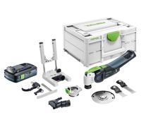 Festool OSC 18 E-Basic-Set: oscilador a batería de 18 V Starlock Max Brushless + 1 batería de 4,0 Ah + juego de 7 accesorios + Systainer - sin cargador