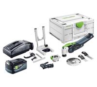Festool OSC 18 E-Basic-Set: oscilador a batería de 18 V Starlock Max Brushless + 1 batería de 5,0 Ah + cargador + juego de 7 accesorios + Systainer