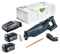 Festool RSC 18 EB-Basic Sierra de sable sin cable 18 V sin escobillas + 1x Batería 5,0 Ah + Ladegert + Systainer
