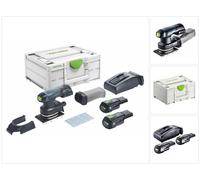 Festool RTSC 400 3,0I-Plus Lijadora vibratoria híbrida sin cable 80x130mm Sin escobillas 18V + 2x Baterías 3,0Ah + Cargador + Maletín (577686)