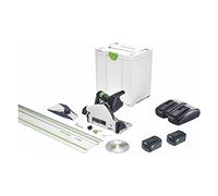 Festool Sierra de incisión a batería TSC 55 5,0 KEBI-Plus/XL-FS | 2 x 18 V/5,0 Ah, KickbackStop, motor EC-TEC, hoja de sierra, Systainer SYS3 M 437