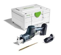 Festool Sierra de sable inalámbrica ERSC 18 EB-Basic - 18 V, motor EC-TEC | Sierra de sable inalámbrica con una sola mano con hoja de sierra giratoria de 180°, iluminación LED y dispositivo de