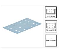 Festool STF 80x133 Bandas de lija Granate P240 80 x 133 mm 200 unid. ( 2x 497124 ) para Rutscher RTS 400, RTSC 400, RS 400, RS 4, LS 130