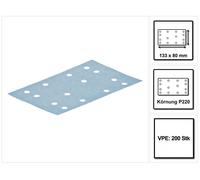 Festool STF 80x133 bandas lijadoras Granate P220 80 x 133 mm 200 unid. ( 2x 497123 ) para correderas RTS 400, RTSC 400, RS 400, RS 4, LS 130