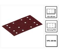 Festool STF 80x133 RU2/50 Listones de lija Rubin 2 P40 80 x 133 mm 200 unid. ( 4x 499046 ) para correderas RTS 400, RTSC 400, RS 400, RS 4, LS 130