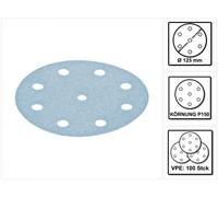 Festool STF D125/8 Discos abrasivos 125 mm Granate P150 GR / 100 unidades ( 497170 )