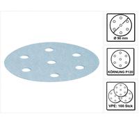 Festool Disco de lijar STF D90/6 90 mm P120 Granat 6 agujeros Pack de 100