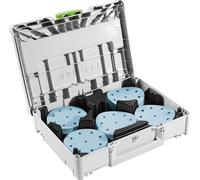 Festool SYS-STF D125 GR set Juego de lijas P60 - P220 100 pzs. ( 578193 ) para lijadora rotorbital 125 mm + Systainer