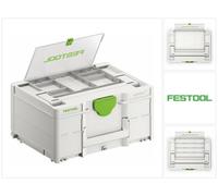 Festool SYS3 DF M 187 Maletín portaherramientas con compartimento para tapa ( 577347 ) 396 x 296 x 187 mm 15,9 l enlazable