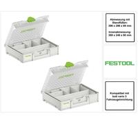 Festool Systainer Organiser SYS3 ORG M 89 6xESB 2 uds. ( 2x 204854 ) Maletín para piezas pequeñas con cajas de inserción
