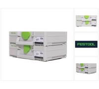 Festool Systainer Set 2x SYS3 M 112 ( 2x 204840 ) 7,7 litros 396x296x112mm Maletín de herramientas enlazable