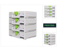 Festool Systainer Set 4x SYS3 M 112 ( 4x 204840 ) 7,7 litros 396x296x112mm Maletín de herramientas enlazable