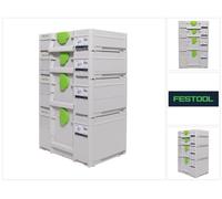 Festool Systainer Set SYS3 M 237 ( 204843 ) + SYS3 M 112 ( 204840 ) + SYS3 M 137 ( 204841 ) + SYS3 M 187 ( 204842 ) Maletín de herramientas, enlazable