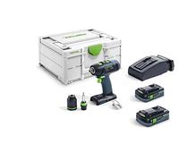 Festool Taladro atornillador a batería T 18+3 HPC 4,0 I-Plus