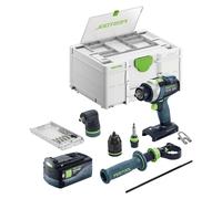 Festool TPC 18/4-Basic-Set: taladro atornillador a batería de 18 V, 75 Nm, sin escobillas + 1 batería de 5,0 Ah + Systainer - sin cargador