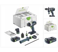 Festool TPC 18/4 I-Basic-Set taladradora de percusión sin cable 18 V 75 Nm sin escobillas + 1x batería recargable 3,0 Ah + systainer - sin cargador