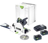 Festool TSC 55 Sierra de Inmersión Inalámbrica Li 5.2 REBI-Plus | Motor EC-TEC sin escobillas, sistema doble batería 18 V / 36 V, cambio rápido FastFix, colector de polvo incluido