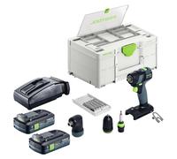 Festool TXS 18-Basic-Set Atornillador de batería 18 V 40 Nm sin escobillas + 1 batería 4,0 Ah + cargador rápido + Systainer