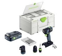 Festool TXS 18-Basic-Set Atornillador de batería 18 V 40 Nm sin escobillas + 1 batería 4,0 Ah + cargador rápido + Systainer