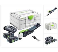 Festool VECTURO OSC 18 E-Basic oscilador sin cable 18 V Starlock Max Brushless + 2x batería recargable 3.0 Ah + cargador + systainer