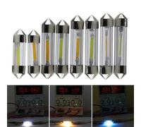 Festoon Led Bombilla para matrícula, lámpara de Doom Interior, 31mm, 36mm, 39mm, 41mm, C3W, C5W, C10W, Canbus 6, 12, 24 V, voltios, COB, 6v, 12v, 24 v Claro
