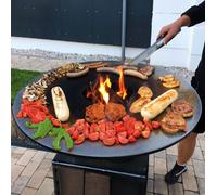 Feuerplatte Parrilla 60cm 5mm Stahe Set Completo Con Auflageeisen Uso de la