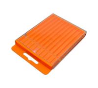 FewNvWa Caja de Almacenamiento de Brocas, Estuche Vacío, Organizador Profesional de Brocas para Taladro Helicoidal, Garaje, Coche Y Camión, 12.7cmx10.1cmx1.38cm