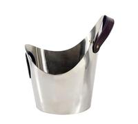 FewNvWa Contenedor para Enfriar Vino Recipiente de Acero Inoxidable Cubeta para Enfriar Bebidas de Champán Cubo Decorativo con Asa de Cuero Adecuado para, Pequeño 25x12x26cm