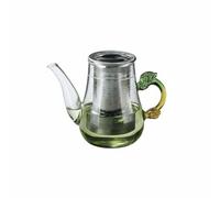 FewNvWa Tetera Industrial de Vidrio Soplado Resistente con Filtro Interno de Acero Asa Tradicional y Vertido Controlado Adecuada para Acompañar Ceremonias de, 250ML, Dragón Panza Grande