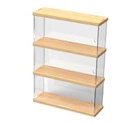 FewNvWa Vitrina Acrílica Transparente Caja Expositora Organizador Soporte Antipolvo para Figuras de Acción Miniaturas Y Juguetes Montaje Sin Herramientas, 3 Capas 30cm