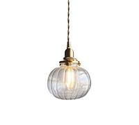 FFOCCO Lámparas colgantes modernas, lámparas colgantes de 1 luz con pantalla de vidrio, iluminación colgante de globo para isla de cocina, comedor, dormitorio, pasillo, baño Present