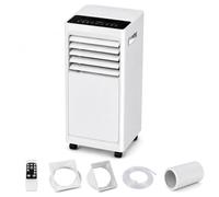 FgdVrelnor Aire Acondicionado Portátil 9000 BTU, 3 en 1 Refrigeración Deshumidificación Ventilación, 16-30°C, 2 Velocidades, Mando, Temporizador 24H y Kit de Ventana para Dormitorio y Oficina