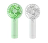 FGNS 2 Piezas 0 4 piezas Mini Ventilador de Mano a Batería con Batería Lition, Ventilador Personal Alimentado por USB, 3 Velocidades, Flujo de Aire Mejorado, Ventilador de Bolsillo Silencioso Recargab