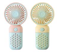 FGNS (2 Piezas )Mini ventiladores de mano con Batería Lition, Ventilador Personal Alimentado por USB, pequeño ventilador eléctrico estudiante bolsillo ventilador portátil Mini aire acondicionado portá