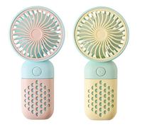 FGNS (2 Piezas )Mini ventiladores de mano con Batería Lition, Ventilador Personal Alimentado por USB, pequeño ventilador eléctrico estudiante bolsillo ventilador portátil Mini aire acondicionado portá