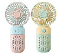 FGNS (2 Piezas )Mini ventiladores de mano con Batería Lition, Ventilador Personal Alimentado por USB, pequeño ventilador eléctrico estudiante bolsillo ventilador portátil Mini aire acondicionado portá