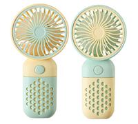 FGNS (2 Piezas )Mini ventiladores de mano con Batería Lition, Ventilador Personal Alimentado por USB, pequeño ventilador eléctrico estudiante bolsillo ventilador portátil Mini aire acondicionado portá