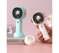 FGNS. (2 Piezas) Ventilador de mano con soporte, Ventilador de Bolsillo con 3 Velocidades, Batería Lition ventilador portátil, Mini ventilador recargable USB, Ventilador personal a batería para oficin