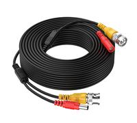 FGNS.Cable para Cámaras de Seguridad, 25 Metros BNC Vídeo Extensión Cable con Conector CC Alimentación para Cámaras de Seguridad Inicio de Vigilancia CCTV Circuito Cerrado de TV del Sistema