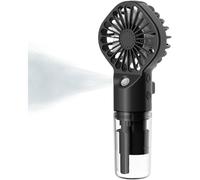 FGNS Mini Ventilador de mano con agua, Ventilador Portátil nebulizador, humidificación silenciosa, Mini Ventilador de mano Recargable Cuatro velocidades del Viento con pulverización Agua para Exterior