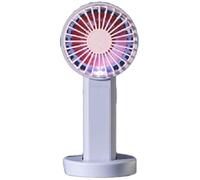 FGNS. Mini ventiladores de mano con Batería Lition, Ventilador Personal Alimentado por USB, Pequeño ventilador con luz nocturna. ventilador portátil Mini aire acondicionado portátil Purple