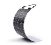FGNS.Panel Solar Flexible 100W Monocristalino de Alta Eficiencia Protección IP66 (Balcón, Camping, Caravana, Todoterreno, Barcos, Postes)