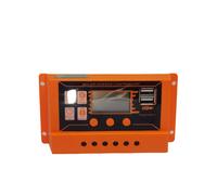 FGNS.Regulador de Carga Solar 10A,10A Controlador de Carga Solar 12V/24V Panel Solar Inteligente Regulador Carga Solar y Apto para Baterías de Plomo
