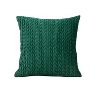FGUJSUR Funda De Cojín Cuadrada Elegante Funda de Almohada Terciopelo Acolchado for sofá o Sala Estar(Dark Green,30x50cm)