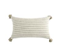 FGUJSUR Funda De Cojín Cuadrada Funda De Cojín Beige A Rayas Color Liso For Dormitorio, Sofá, Borlas Bohemias, Decoración del Hogar(Color05)