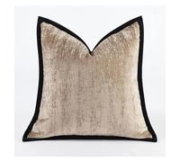 FGUJSUR Funda De Cojín Cuadrada Funda de cojín Cuadrada Color Liso con Bordes prensados, Funda Almohada Lujo for decoración del hogar, for sofá(Coffee-Cushion Cover,50x50cm)