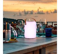 FH Lighting Lámpara de mesa solar LED Orno blanco cálido y RGB
